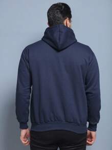 Men Sweatshirts - Navy Blue - View 2