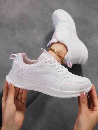 2025 Nuevos tenis casuales de cuero blancos, ligeros y antideslizantes para mujer, primavera/otoño. Zapatos de ejercicio, fitness y running, ligeros, elásticos y con amortiguación, para mujer, otoño/invierno. Zapatos de trabajo cómodos con suela gruesa y rebote, fácil de poner y quitar, para oficina, cocina, madres, mujer, primavera/verano.