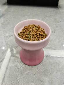 Bol pour chat surélevé en céramique, bol pour animaux de compagnie anti-renversement avec une large bouche pour petits chiens et chats, protège la colonne vertébrale de votre animal et anti-renversement - Multicolore - Voir 6