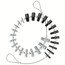 1套螺母螺栓螺纹检查器，英制和公制，26个公/母螺纹量规，不锈钢螺纹检查器，圆头螺纹检测，公螺纹量规，英制美制铁，26套