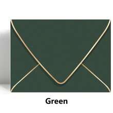 5x7 Envelopes For Invitations With Gold Border 10 Pack Envelopes For Wedding, Invitations, Photos, Birthday, Bridal Shower,Green 5.3x7.28 In - Envelope - View 5