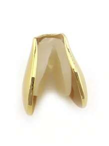 Grillz Unitário Banhado A Ouro 18k Capa Para Dente Hip-hop