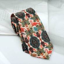 1 Pezzo Cravatta stampata fatta a mano, stile alla moda e di tendenza, adatta per uso quotidiano o per festa - Multicolore - Visualizzare 10