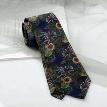 1 Pezzo Cravatta stampata fatta a mano, stile alla moda e di tendenza, adatta per uso quotidiano o per festa - Multicolore - Visualizzare 5