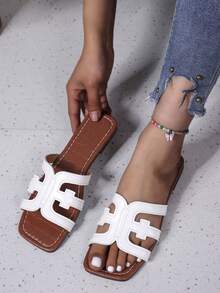 Sommer bequeme & stylische flache Sandalen & Pantoffeln für Damen, ideal für den Urlaub und Freizeit Outdoor