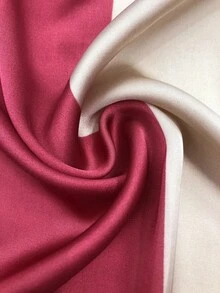 One Piece Of Double Color Patchwork 70s Bandana For Women, Versatile Waist Belt Bag Accessory, Fashionable Scarf - Multicolor - View 6