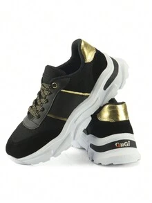 Women Casual Shoes - 金色 - 查看 4