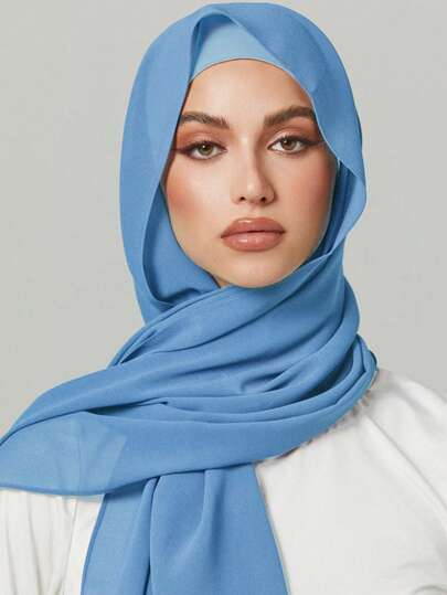 2 件套女士围巾和帽子套装，适合日常穿着，适合月子和长袍的头巾组合，适合雪纺围巾的弹性帽，女士休闲装配饰