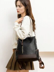 LECEY 简约时尚休闲防盗学院风女士背包、书包、便携式、笔记本电脑隔层、大容量、适合少女、女大学生、大学、初中、高中、户外、旅行、郊游、小学、办公室、学校用品、学校背包、学校背包、返校背包、学校书包、大背包