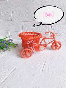 1 cestino per bicicletta intrecciato con fiori artificiali, cestino per l\"allestimento floreale, cestino portaoggetti, cestino decorativo, ornamento triciclo, decorazione domestica per piccola bicicletta - Multicolore - Visualizzare 11