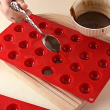 1 pieza Molde de Silicona Semiesfera, Moldes de Chocolate de Silicona, Moldes para Hornear para Hacer Chocolate, Pastel, Gelatina, Mousse Domo (5 Tazas, 6 Tazas, 15 Tazas y 24 Tazas) - Rojo - Ver 6