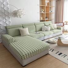 全包彈性沙發套，沙發帽套，通用靠背防滑套 - 千幻-綠色 - 查看 3