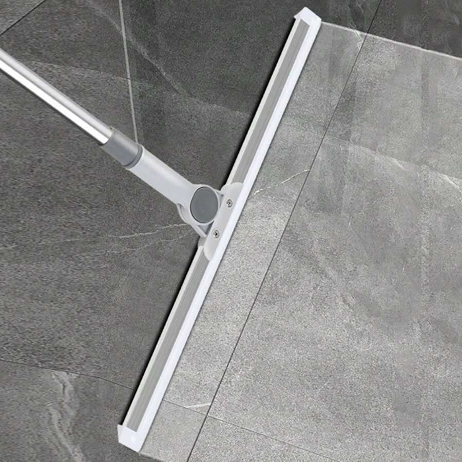 Floor Squeegee 13 Inch Silicone Long Handle Of 55" For Window Cleaning Shower Squeegee Scrubber Combi With Pole Extendable Telescopic Adjustable Stainless Glass Squeegee Bathroom Shower - Beige - View 1