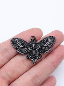 5 cái/túi 27x43mm Mặt dây chuyền đầu lâu bướm bướm đêm phù hợp làm vòng cổ móc chìa khóa bông tai phụ kiện trang sức - bướm sọ - Xem 5