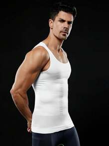 Men's 2 Pcs Compression Shirt Slimming Body Shaper Vest Gym Workout Tank Top Sleeveless Abdomen Shapewear Gynecomastia Compression Shirts, Tummy Control Undershirts - Change In Seconds