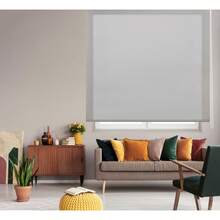 Ecommerc3 Store enroulable transparent et lisse, installation facile au mur ou au plafond - Taille 160x250 Largeur x Hauteur - Taille du tissu 157x245 - Gris pâle - Voir 5