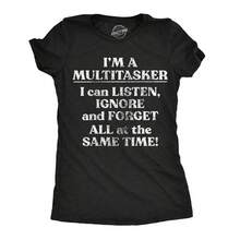 Womens Funny T Shirts Im A Multitasker Sarcastic Novelty Tee For Ladies Funny Womens T Shirts Cute Vintage Fashion Casual Ladies T-Shirt Gift - Heather Black - View 1