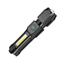 1pc High Power Rechargeable Flashlight, Mini Portable Zoomable LED Torchlight For Outdoor Camping, Night Work, Emergency And Search, Far-Reaching Home Emergency Light