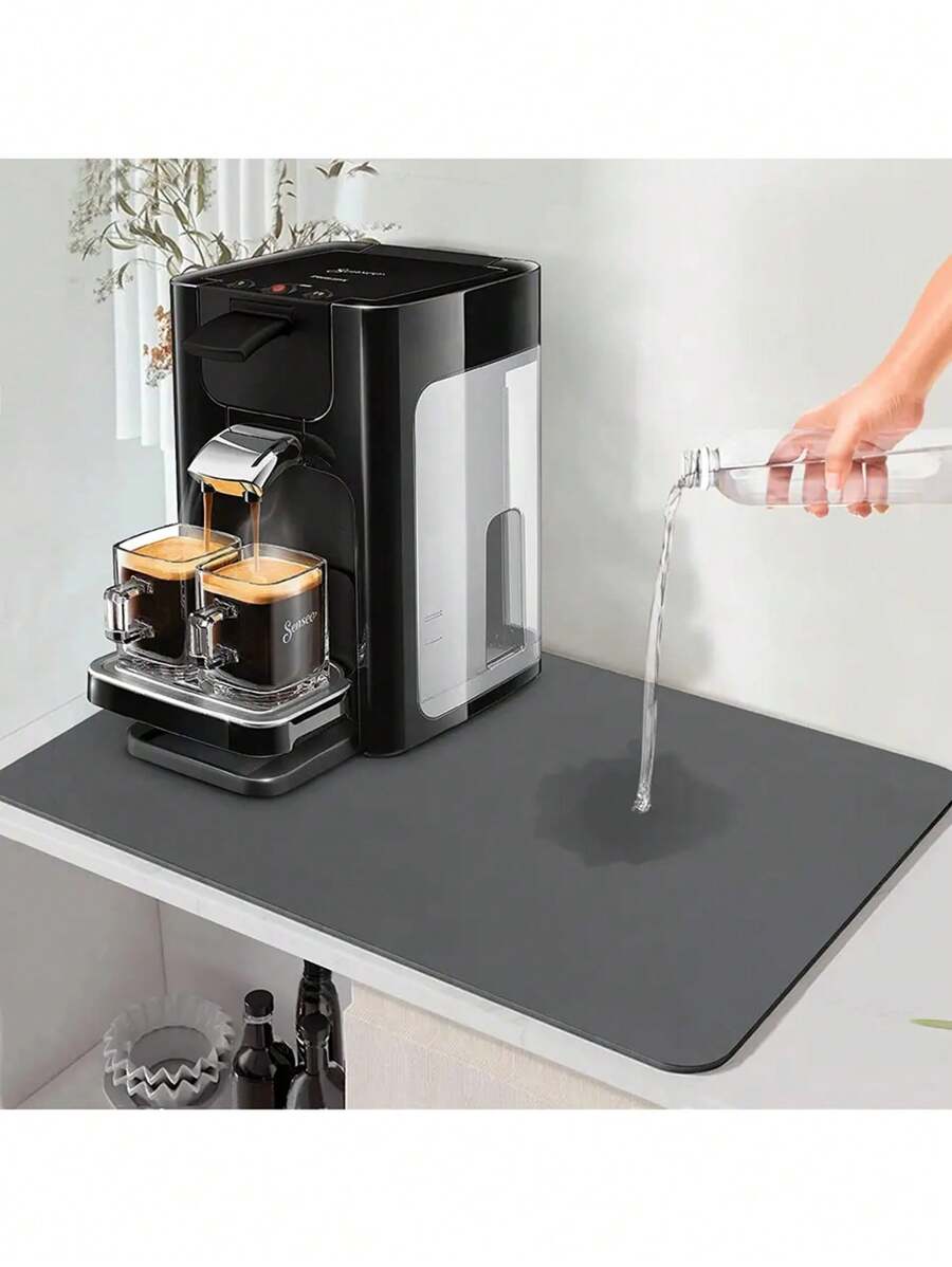 1 Peça Tapete Absorvente Super Absorvente Para Cozinha, Tapete Antiderrapante Para Escorrer Café e Pratos, Tapete de Secagem Rápida Para Banheiro, Tapete Para Louças