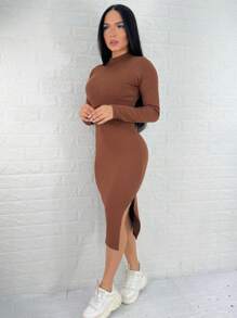 Women Dresses - 鏽棕色 - 查看 2