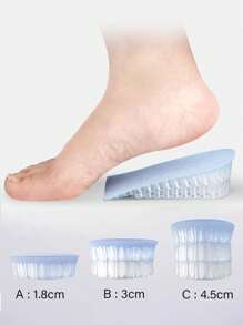 One Pair Of Height Increasing Insoles, Adjustable Height Comfortable Elastic Shoe Inserts