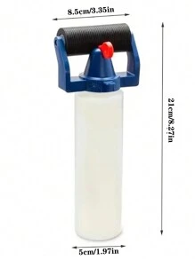 1pc New Portable Glue Roller Bottle With Even Glue Application And Glue Roller - Blue and White - View 5