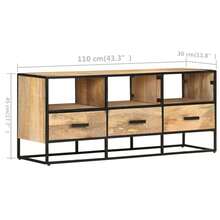Storage Cabinet TV Cabinet 43.3"X11.8"X17.7" Mango Wood