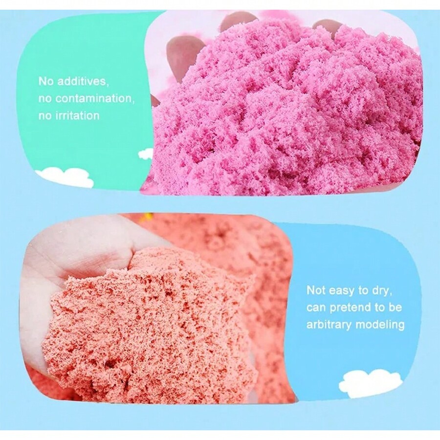 500g Magic Sand Set Fake Sand Set Fun And Neat Sensory Activity Games