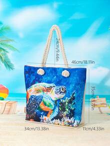 Nueva bolsa de playa de moda para mujeres, multicolor, bolsa grande para llevar a la playa para chicas, bolso de hombro de gran capacidad, bolsa de compras, bolso de hombro de muñeca, bolso para llevar, bolsa de almacenamiento - Multicolor - Ver 5