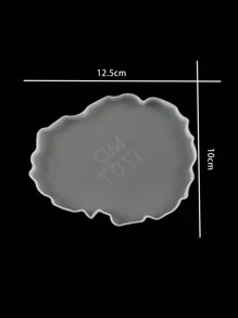 Diy Crystal Epoxy Molds, Asymmetrical Wave-Shaped Coaster And Tray Molds, For Decoration, Silicone Molds - White - View 7