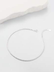 ELSEDES 1 pièce Bracelet de cheville en argent sterling S925 fait main étincelant en forme d'étoile, met en valeur le charme personnel. Bijou de qualité convenant pour le port quotidien, les sorties en soirée et les fêtes pour les femmes