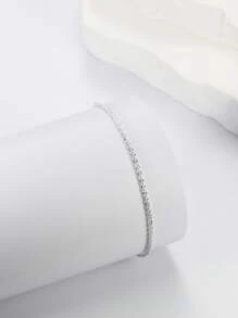 ELSEDES 1 pièce Bracelet de cheville en argent sterling S925 fait main étincelant en forme d'étoile, met en valeur le charme personnel. Bijou de qualité convenant pour le port quotidien, les sorties en soirée et les fêtes pour les femmes