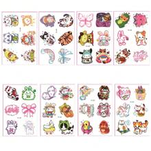 48 Patterns(8 Sheets) Super Cute Cartoon Cute Cat Tattoo Sticker Waterproof Woman Girl Fake Tattoo Lasting Simulation Premium Sense Temporary Tattoo - Multicolor - View 4