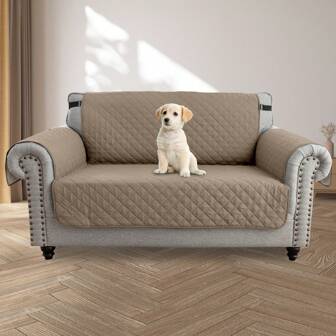 1pc Quilted Waterproof Pet-Friendly Sofa Slipcover,Double-Sided Brushed Fabric For Dog And Pet Protection - Furniture Cover For Bedroom, Living Room, And Office - Home Decor Washable Couch Cover For Dog