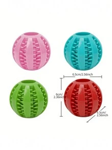 1pc Ball Shaped Pet Chew Toy For Dogs Durable Tough Chew Toys - Green - View 2