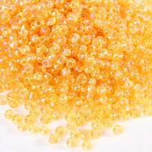 200pcs 4mm Glass Transparent Plated Colored Seed Beads Handmade Beaded DIY Jewelry Materials For Women's Bracelets, Necklaces, Earrings, Embroidery, Tassels, Clothing, Jewelry Making Accessories - 4mm - View 22