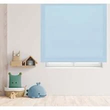 Ecommerc3 ستارة متدرجة سهلة التركيب على الحائط أو السقف - حجم الساتر 100x175 (العرض * الارتفاع) - حجم النسيج 97x170 - تناسب جميع أنواع النوافذ - الأزرق - مشاهدة 5