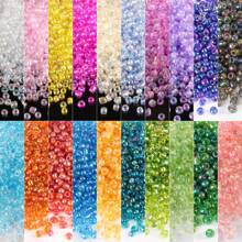 600 peças de Contas de Semente Coloridas e Folheadas Transparentes de Vidro de 3mm Materiais para Fazer Jóias Artesanais Para Pulseiras, Colares, Brincos, Bordados, Franjas, Roupas, Acessórios Para Fazer Jóias Femininas