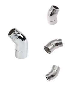 1Pc 135 ° Bathroom Hose Connector Copper Shower Installation Adapter Adapter Adapter - Silver - View 8