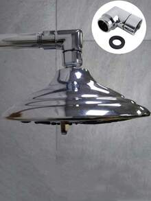 1Pc 135 ° Bathroom Hose Connector Copper Shower Installation Adapter Adapter Adapter - Silver - View 2