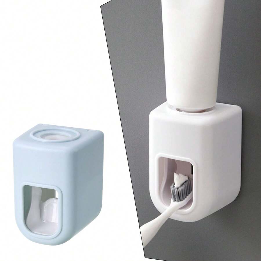 1入組懶人自動牙膏擠壓器，壁掛式家用單人牙膏擠壓器，方便不需打孔固定的牙膏架 - 1個裝 - 查看 1