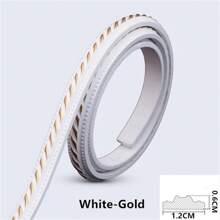 1m PVC Home Decorative Self-Adhesive Soft Line Ceiling & Floor Decoration Gap Strip Wall Molding 3D Sticker