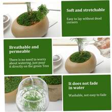 Fake Moss, 50g Artificial Moss For Indoor Plants, Fairy Garden Plants Filler Decorative Moss, DIY Faux Moss For Crafts Plant Pot Decorations(Green), Valentine Day, Gift Gifts Birthday Graduation - Dark Green - View 5