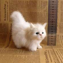 1pc Realistic Cat Simulation Cat Set Of Four Cats Set Of Five Cats Product Imitation Cat Animal Cat Flower Cat Ornament Gift,Home Decoration