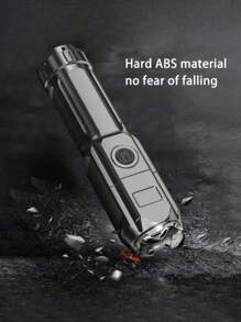 1pc High Power Rechargeable Flashlight, Mini Portable Zoomable LED Torchlight For Outdoor Camping, Night Work, Emergency And Search, Far-Reaching Home Emergency Light