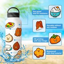 100入組食物貼紙，卡通蔬菜水果混搭乙烯基貼紙，適用於派對禮物冰箱行李手機殼信封卡片裝飾，有趣貼紙適用於女孩青少年成年人 - 彩色 - 查看 6