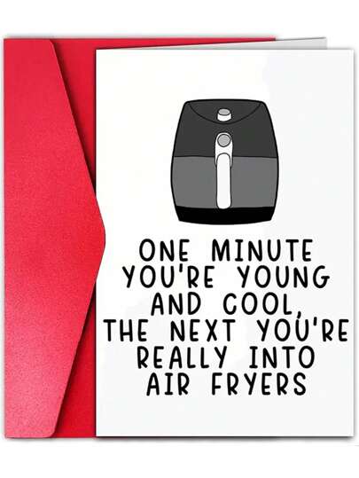 1 pièce Carte d'anniversaire amusante avec un texte de salutation amusant, carte créative convenant pour offrir à la famille, aux amis et aux collègues (couleur d'enveloppe aléatoire) Rentrée scolaire, Rentrée scolaire, Fournitures scolaires