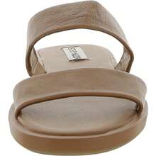 Favorable Womens Leather Slip--On Slide Sandals - tan leather - View 2