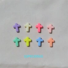100 PCS Multi Color Acrylic Cross Beads Bracelet Spacer Acrylic Charms Necklace Departments Ornaments DIY Jewelry Accessories Halloween Summer, School