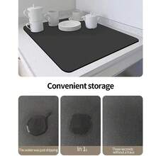 1pc Modern Minimalist Diatom Mud Placemat, Luxury And High-End Heat Insulation, Water Absorption And Quick Drying Kitchen Mat For Home Use,Kitchen,Summer Beach Party,Food,Camping,Organizer,Room Decor,Kitchen Items.